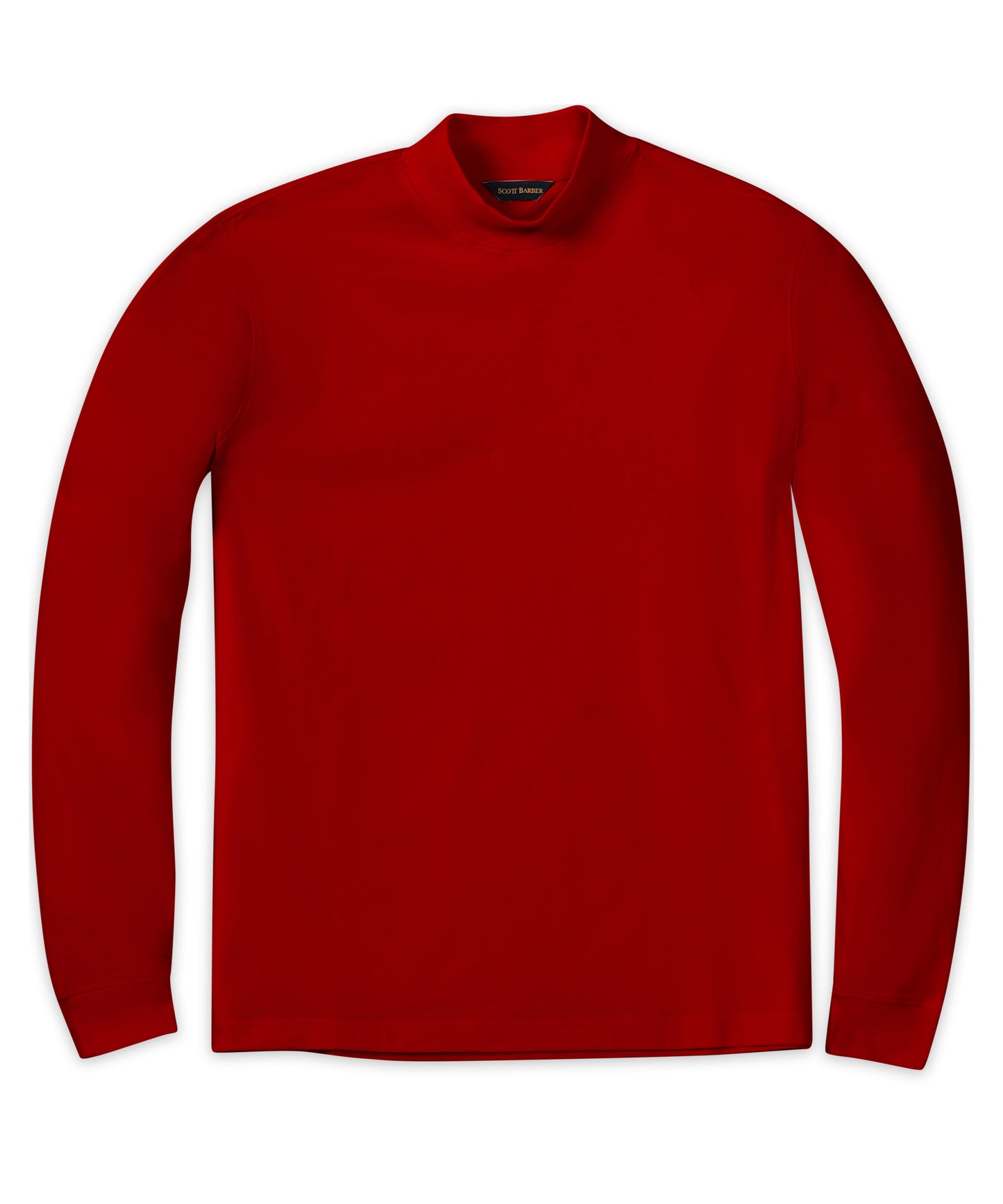 Pima Mock Turtleneck, Dark Cherry - Scott Barber