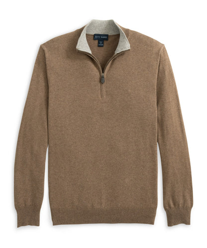 12gg Cotton/Cashmere Zip, Taupe