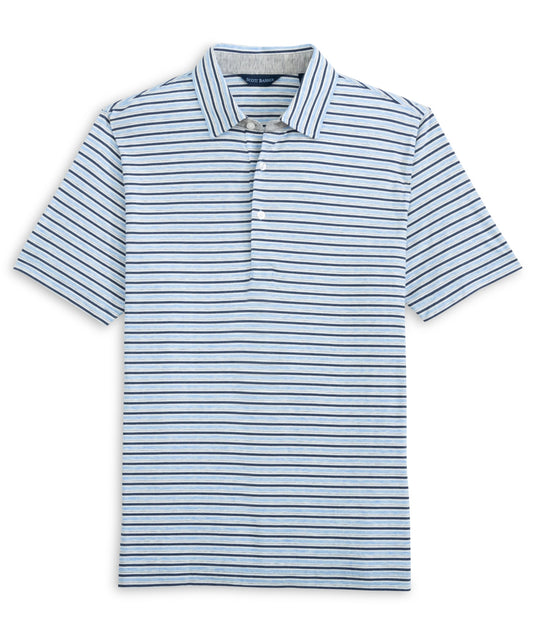 Cotton/Lyocell Stripe Polo