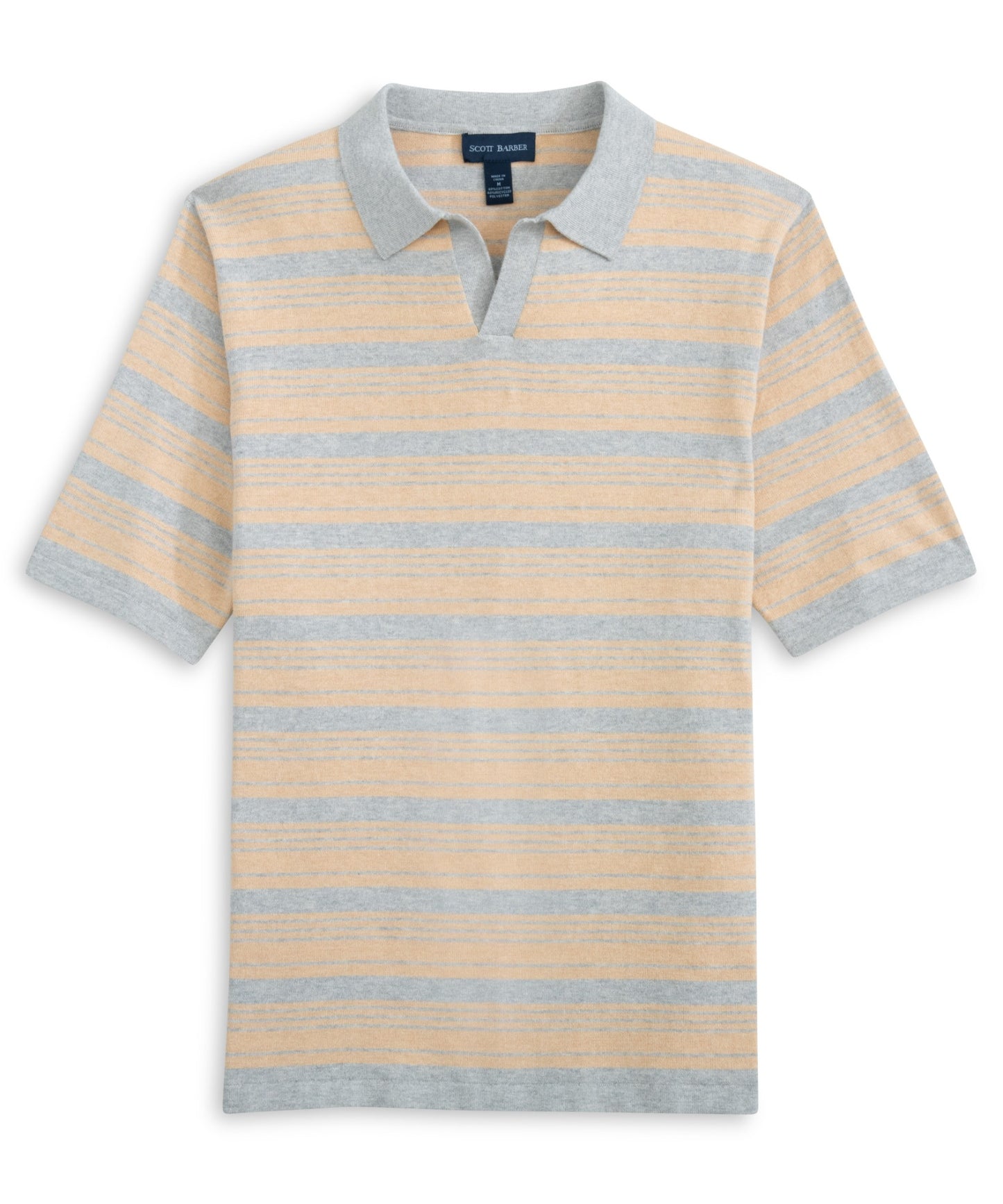 Striped Johnny Collar Polo