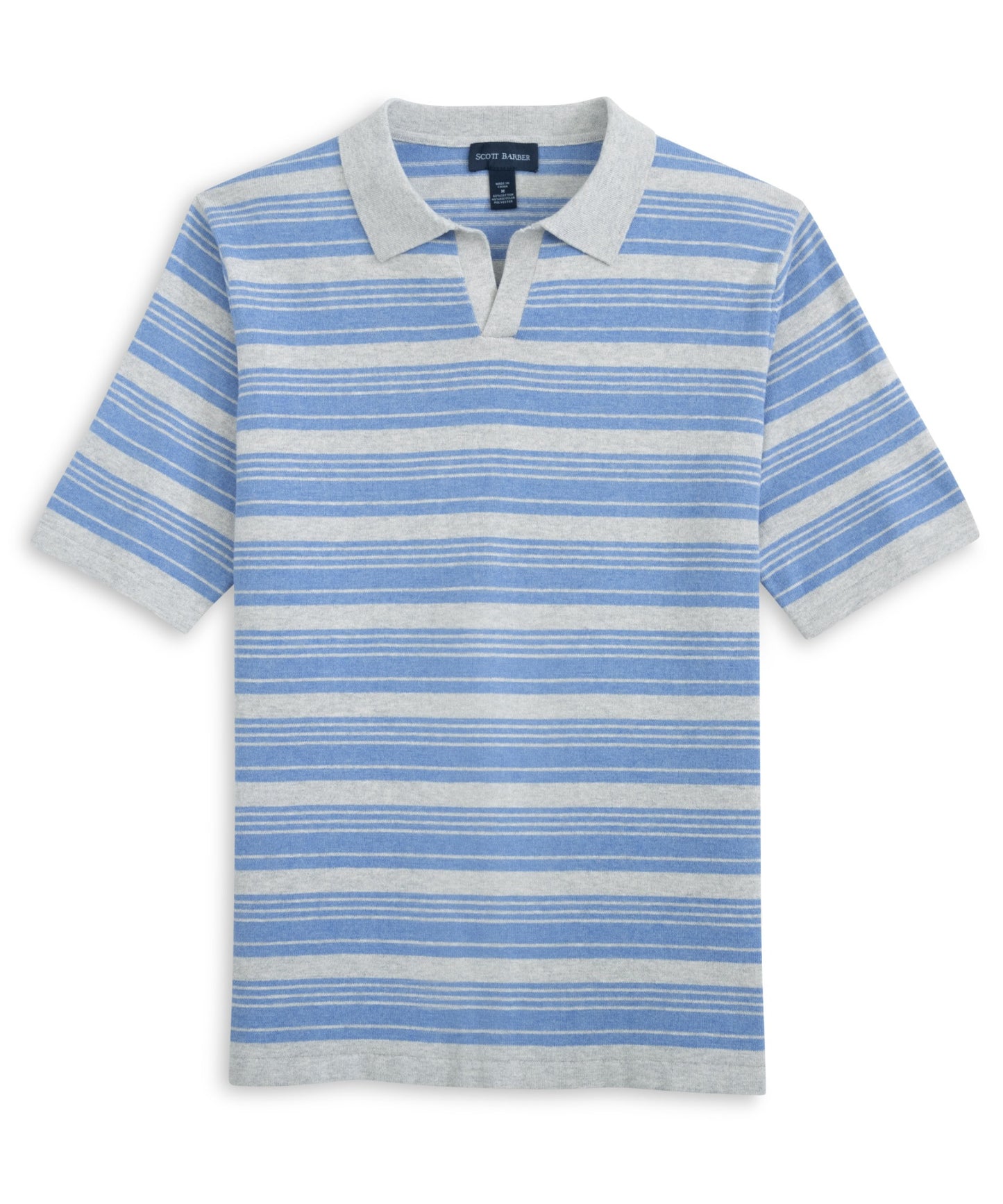 Striped Johnny Collar Polo