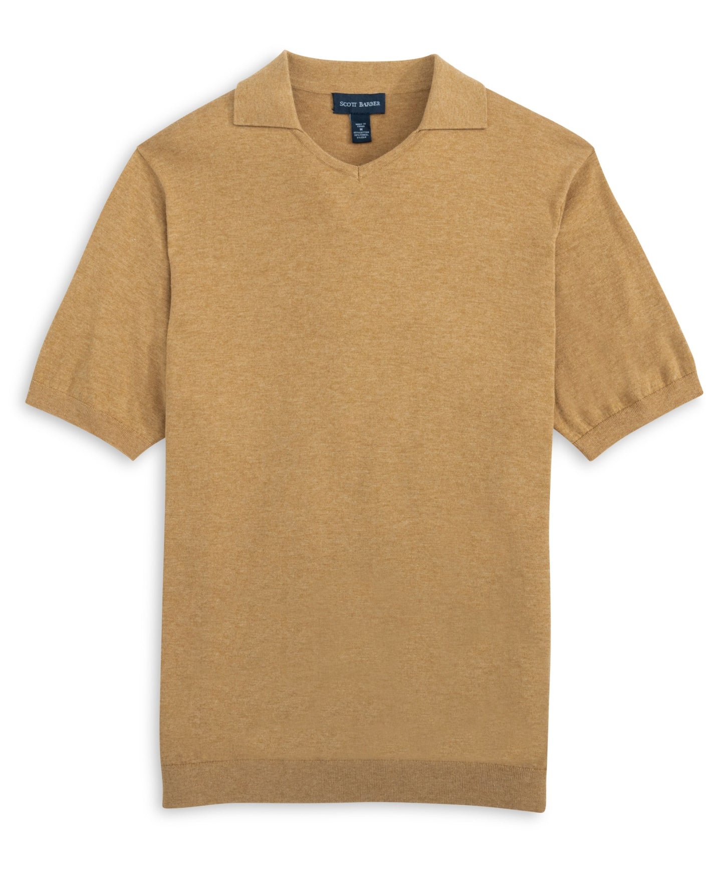 Open Collar Knit Polo