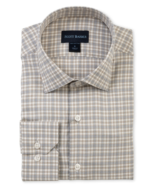 Marble Flannel Twill Tattersall