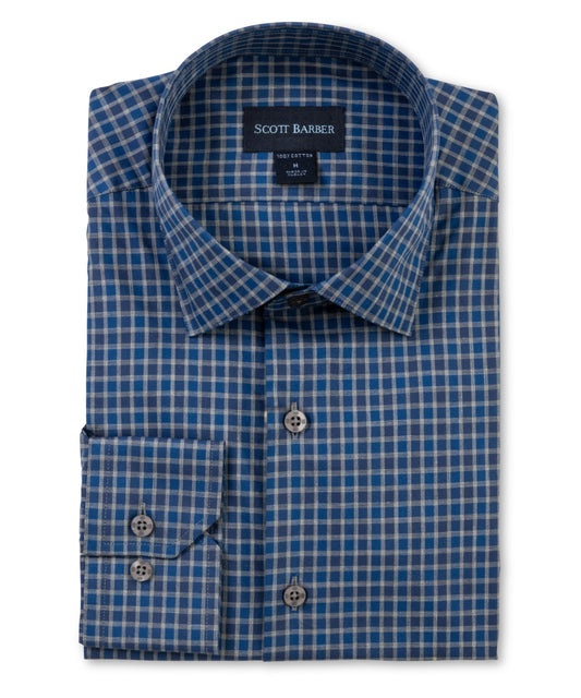 Newport Poplin Melange Check