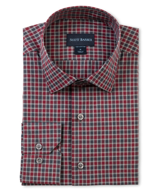 Newport Poplin Melange Check