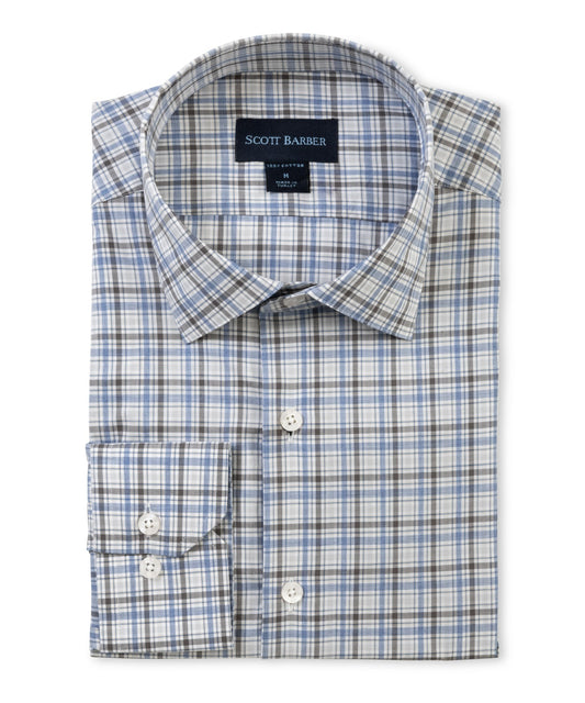 Newport Poplin Melange Plaid