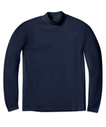 Pima Interlock Mock Turtleneck