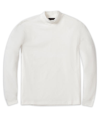 Pima Interlock Mock Turtleneck