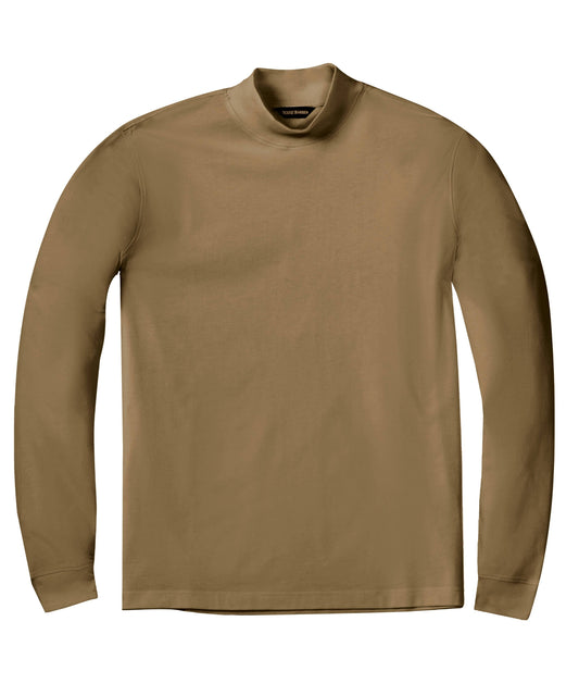 Pima Interlock Mock Turtleneck - Scott Barber