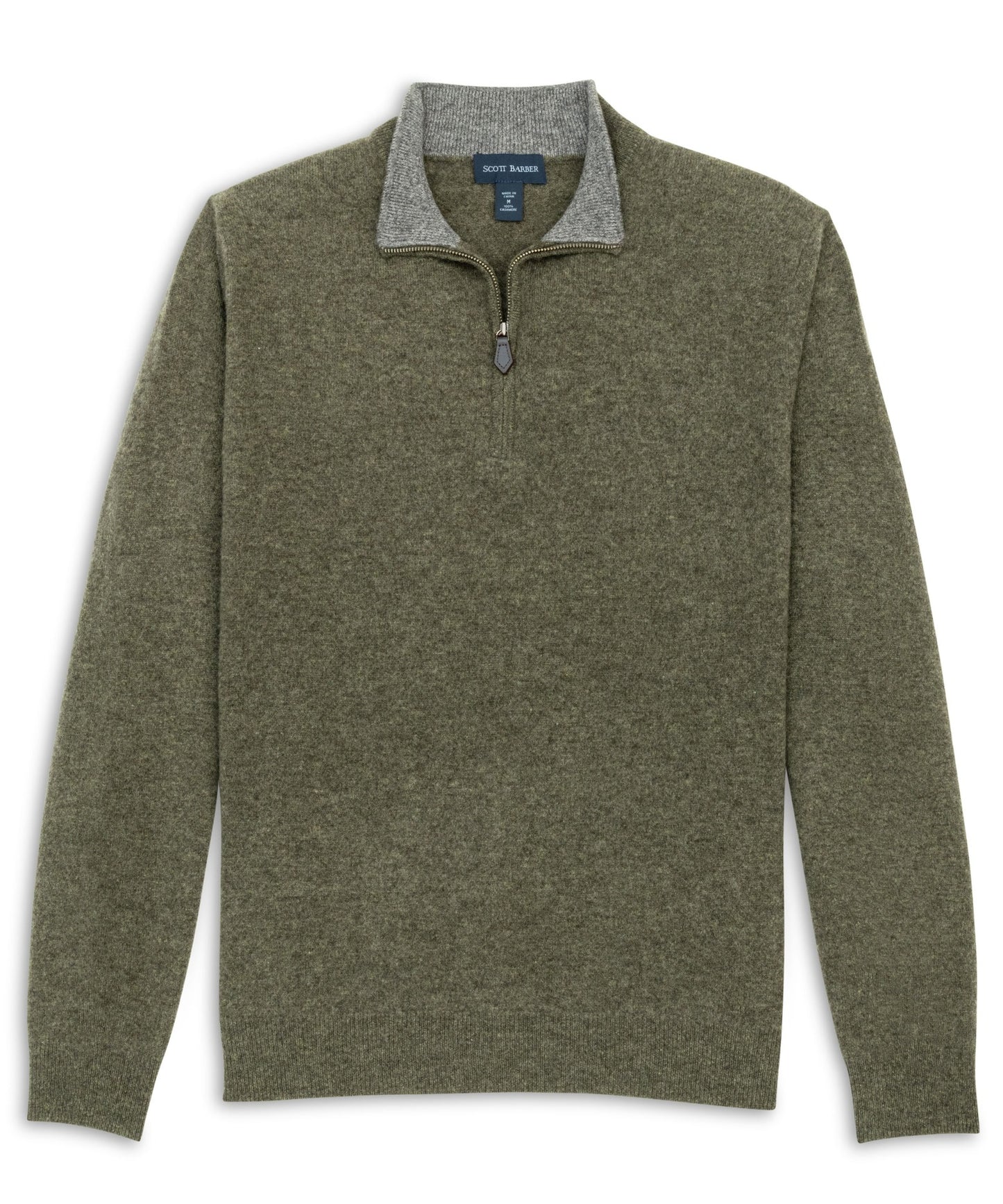 Fine Gauge Cashmere Zip Mock Sweater