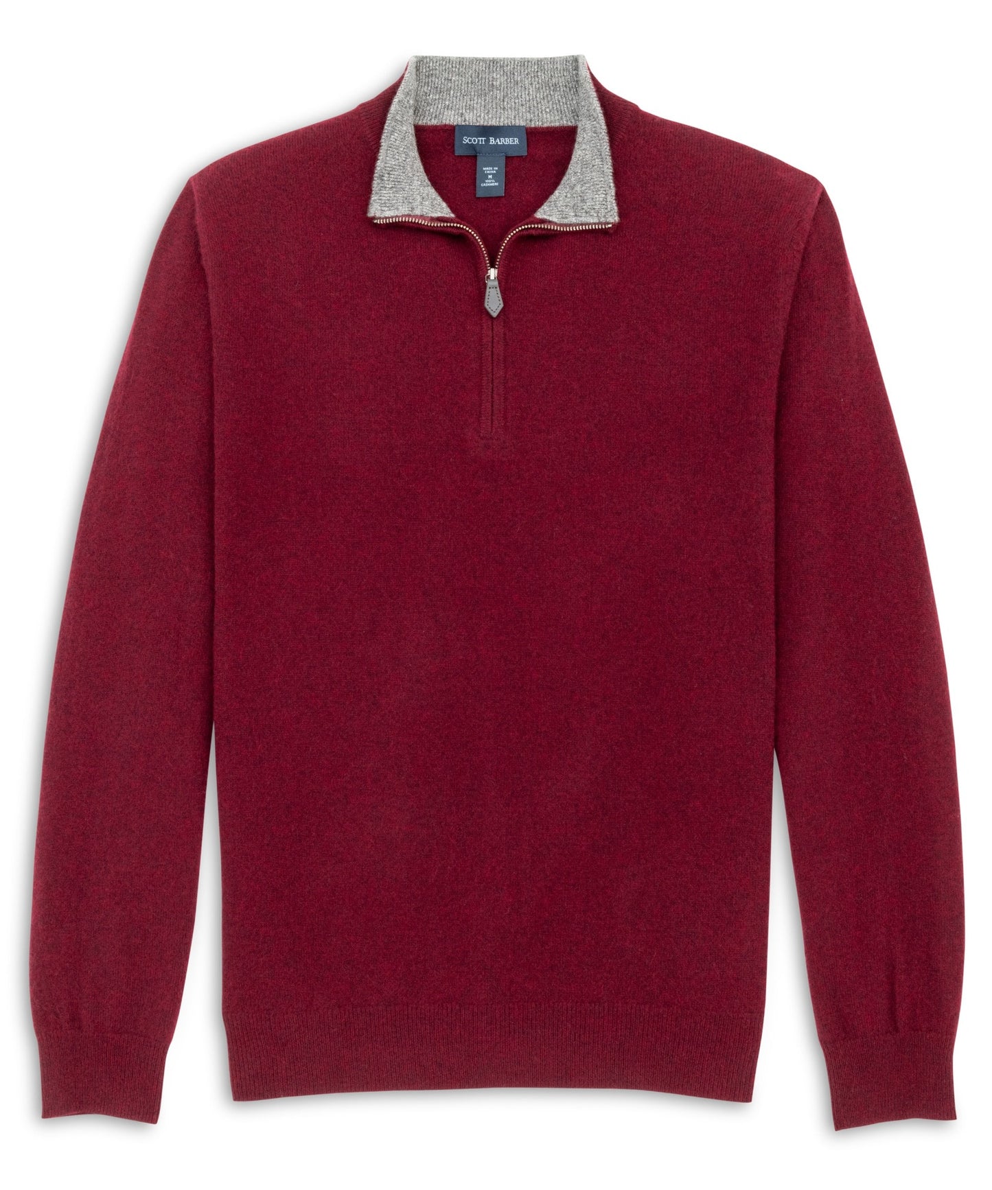 Fine Gauge Cashmere Zip Mock Sweater