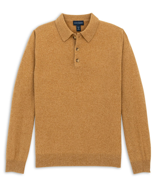 Fine Gauge Cashmere Polo Sweater