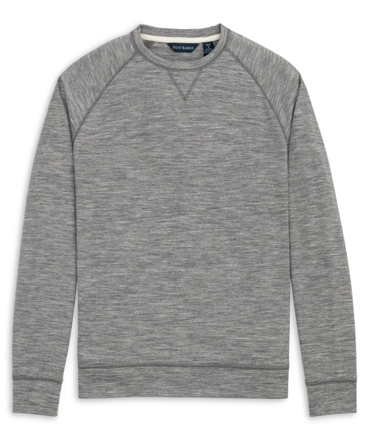 Stretch Wool Blend Crew