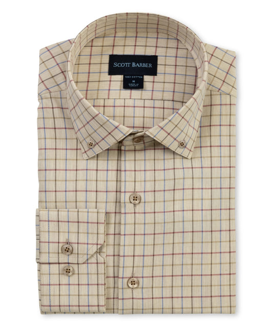 Windowpane Melange Twill