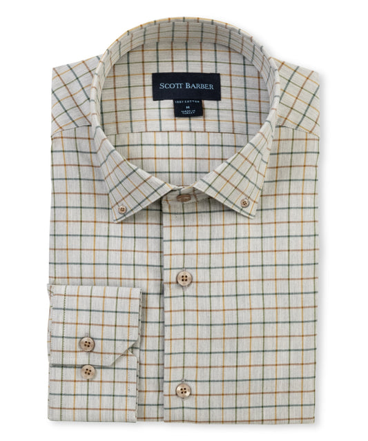 Windowpane Melange Twill