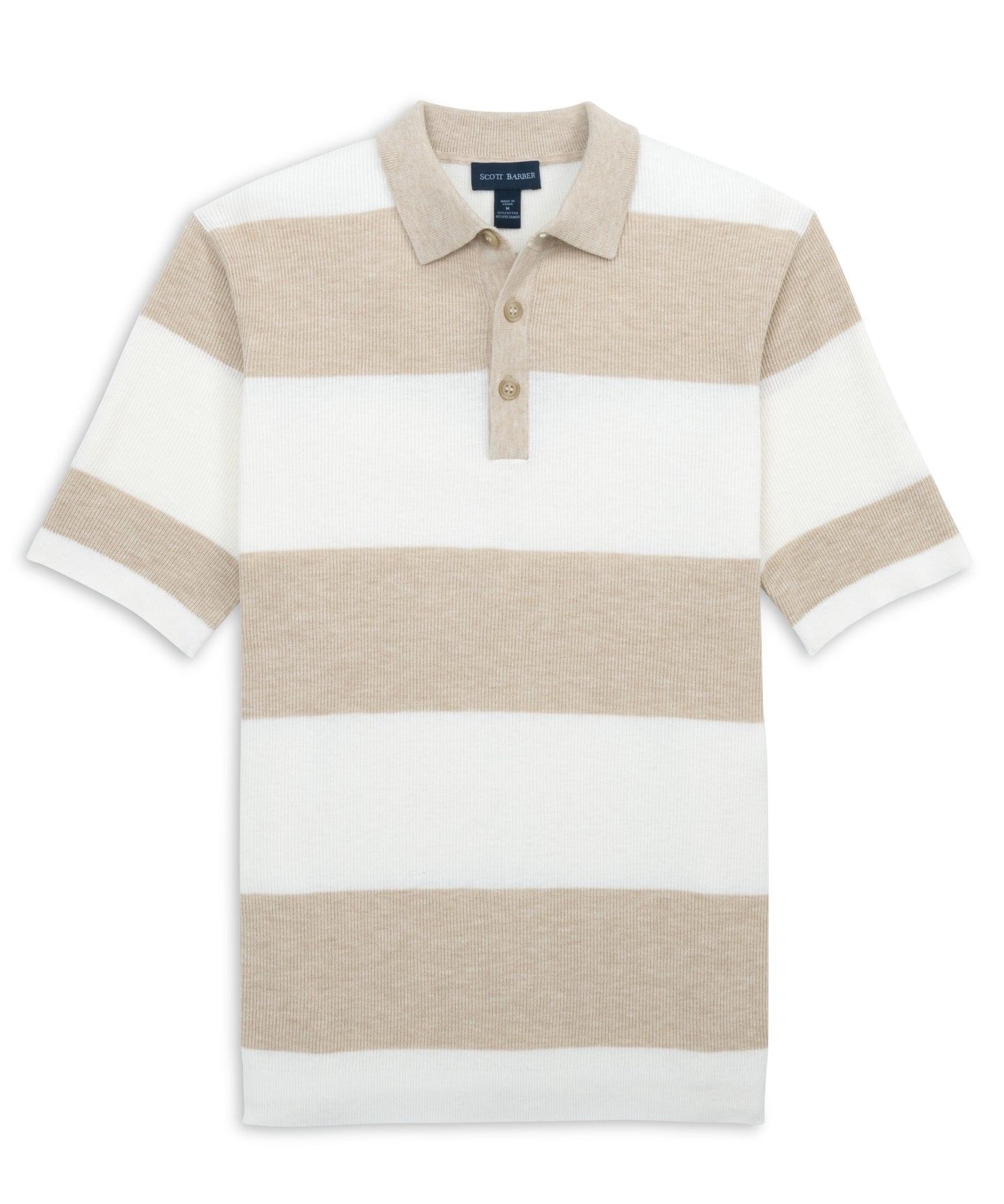 Ribbed Knit Polo - Scott Barber