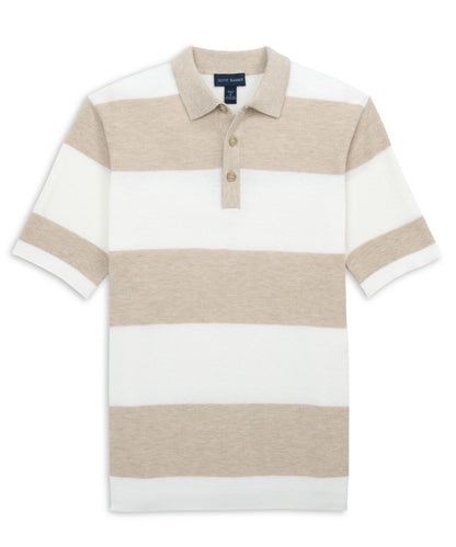 Ribbed Knit Polo - Scott Barber