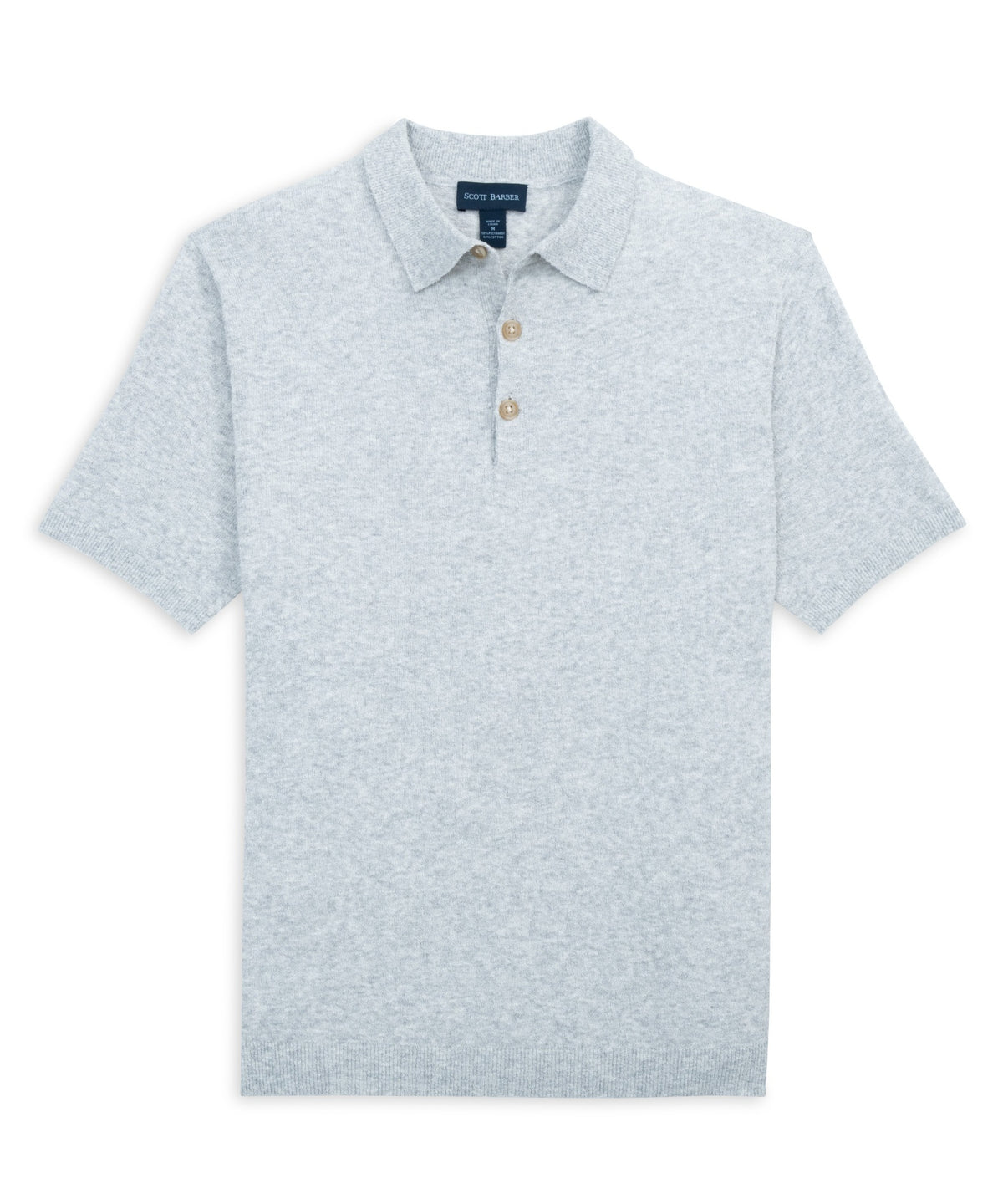 Fine Gauge Bouclé Knit Polo – Scott Barber