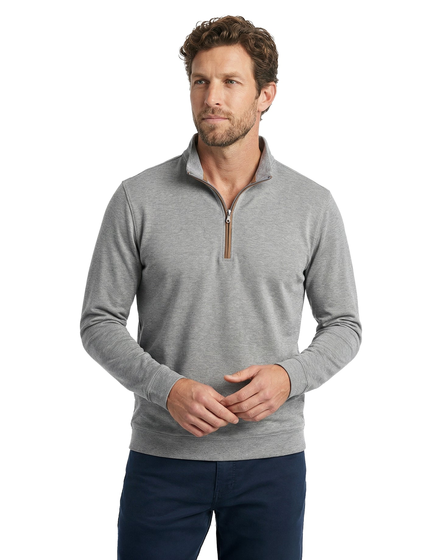 Stretch Heather Fleece Pullover