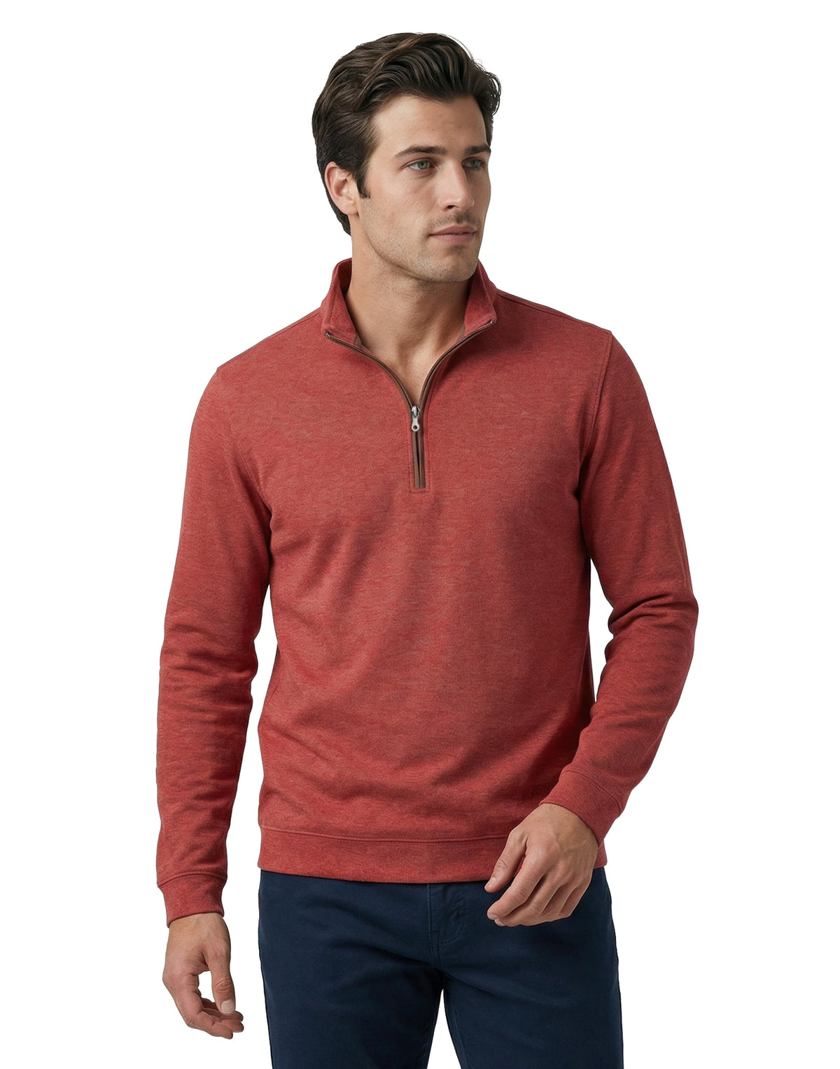 Stretch Heather Fleece Pullover