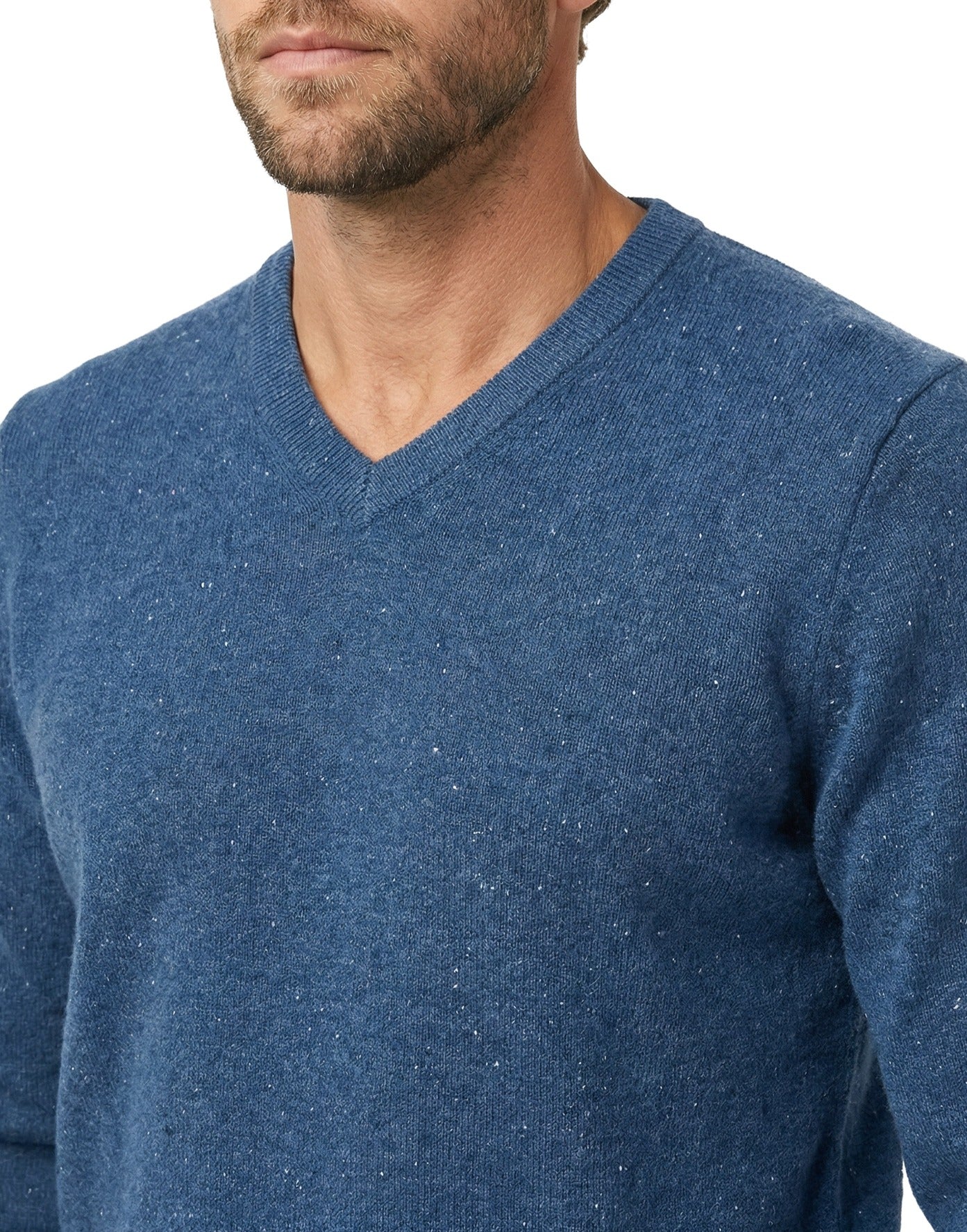 Cashmere Donegal Vee Neck Sweater