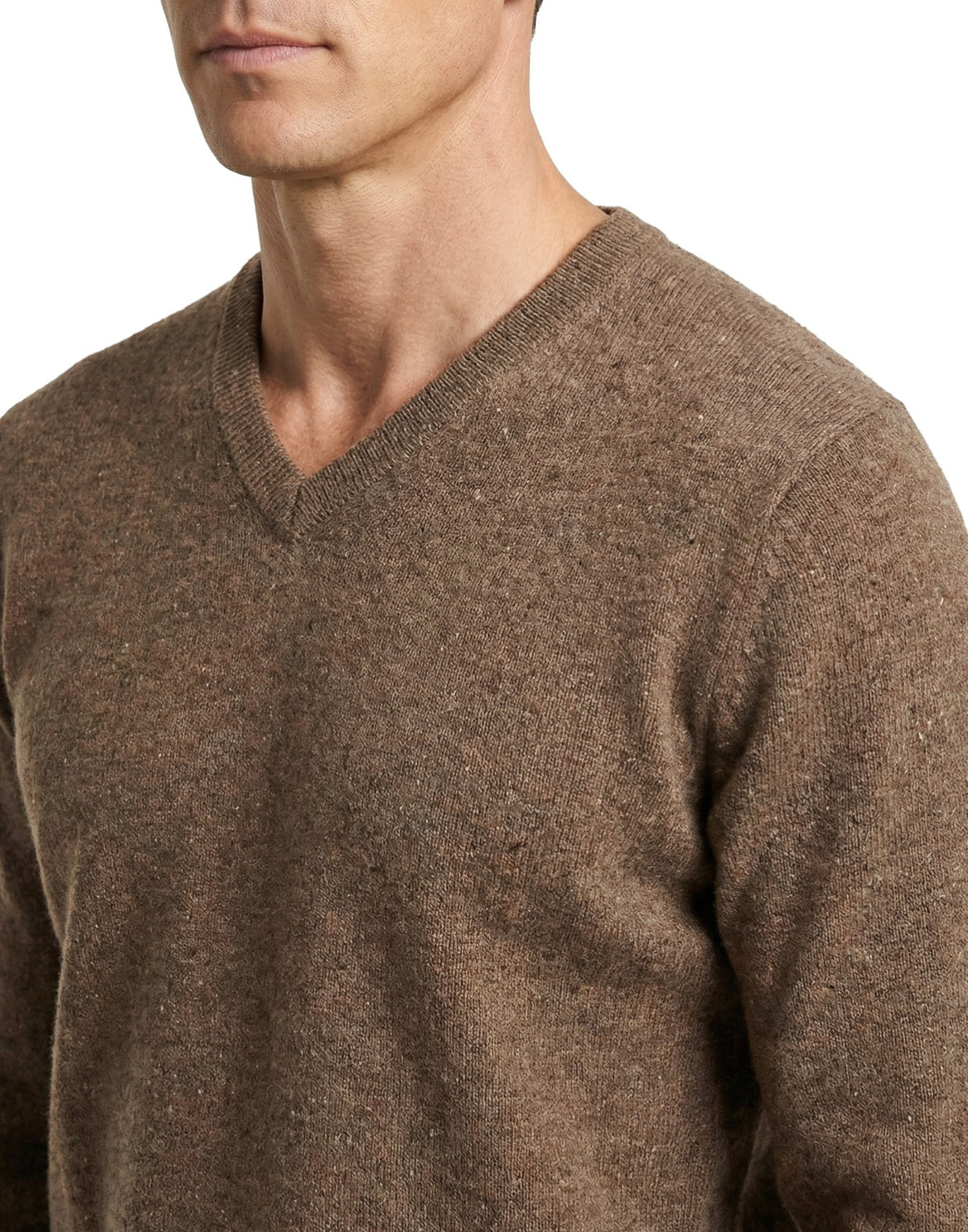 Cashmere Donegal Vee Neck Sweater