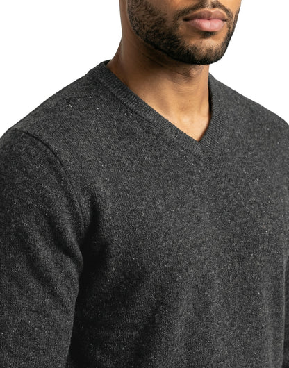 Cashmere Donegal Vee Neck Sweater