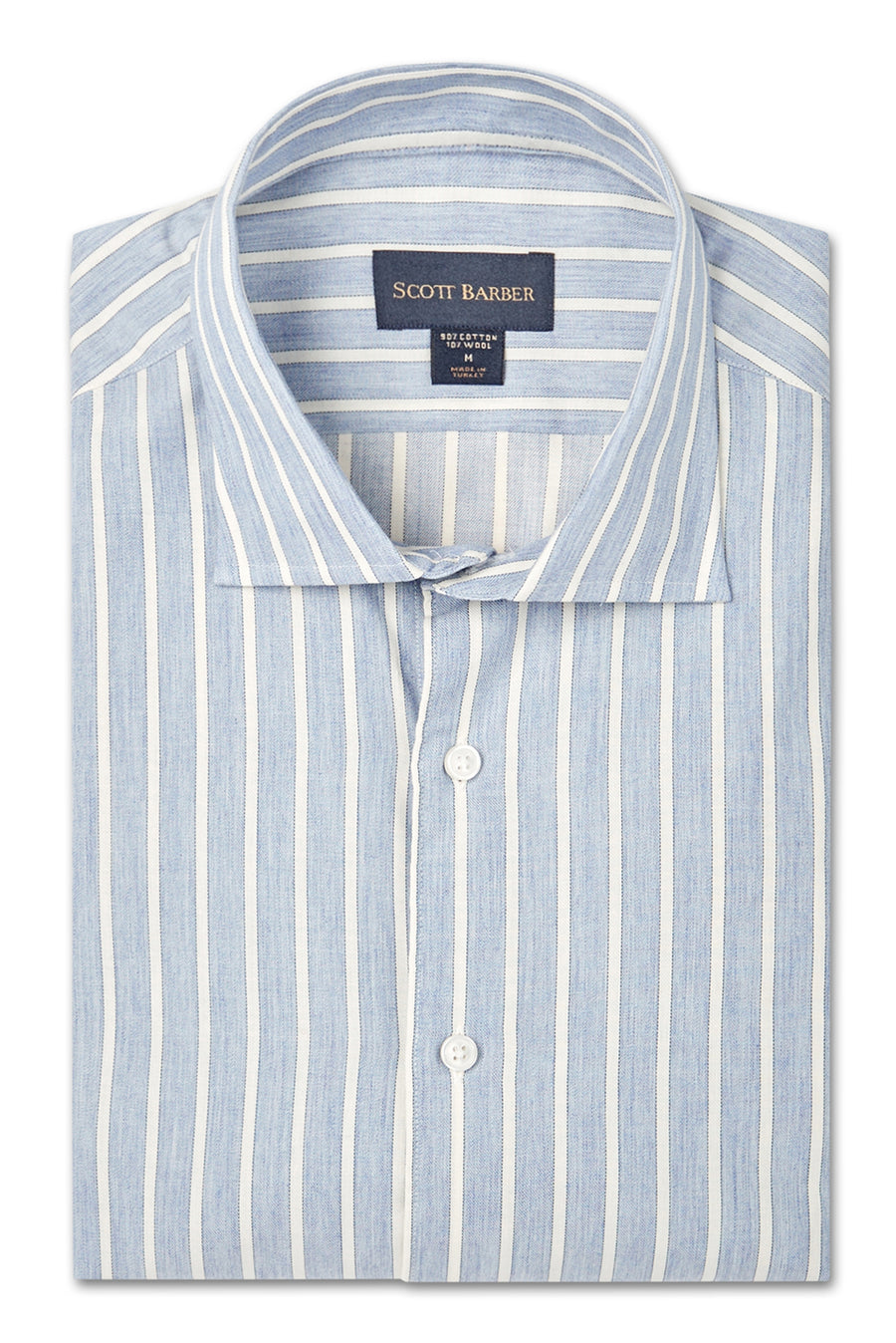 Cotton/Merino Bold Stripe, Blue - Scott Barber
