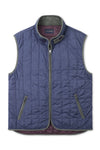 Quilted Nylon Full Zip Vest, Navy - Scott Barber