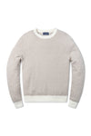 Merino/Cotton 12gg Herringbone Crew Sweater, Doe - Scott Barber